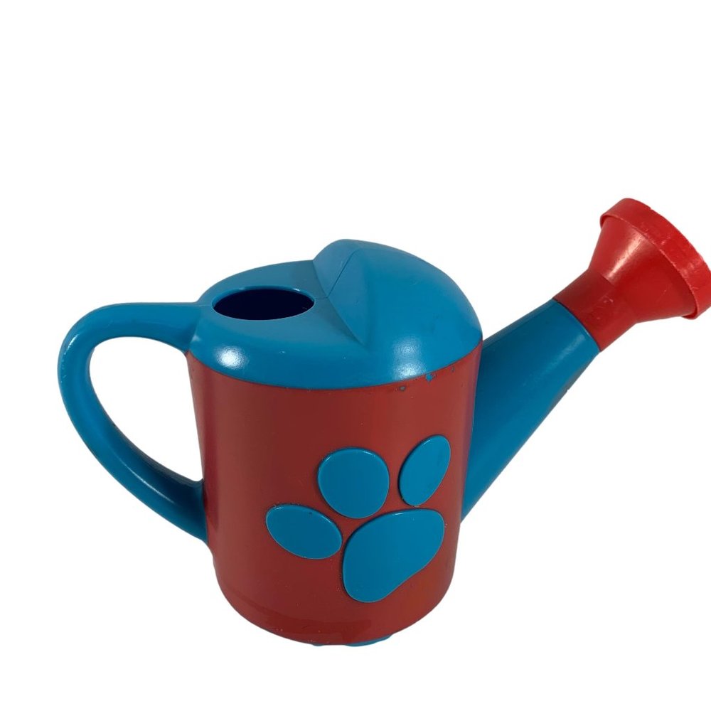 Spin Master 2016 Blues Clues Watering Can Paw Print Blue Red Plastic Gardening